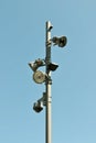 Security camera pole Royalty Free Stock Photo