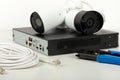 Security camera setup Royalty Free Stock Photo