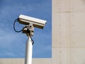 Security camera and sky Royalty Free Stock Photo