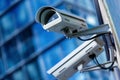 Security camera and urban video Royalty Free Stock Photo