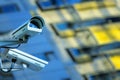 Security camera and urban video Royalty Free Stock Photo