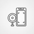 Security camera vector icon sign symbol Royalty Free Stock Photo