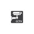 Security camera, video surveillance, CCTV vector icon illustration Royalty Free Stock Photo