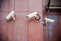 Security cameras on office building