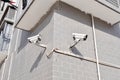 Security Cameras on wall Royalty Free Stock Photo