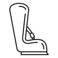 Security car baby seat icon, outline style