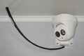 Security CCTV camera on the ceiling. Record video both day and night Royalty Free Stock Photo