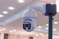 Security CCTV camera or surveillance system in office building, Intelligent cameras can record video all day and night to keep you