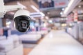 Security CCTV camera or surveillance system in office building shopping mall Royalty Free Stock Photo