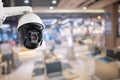 Security CCTV camera or surveillance system in office building shopping mall Royalty Free Stock Photo