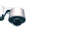 Security CCTV surveillance camera on a white background Royalty Free Stock Photo