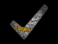 IT Security check mark word cloud, technology concept background Royalty Free Stock Photo