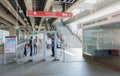 Security check at Phaya Thai skytrain station in Bangkok