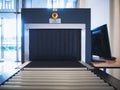 Security check point with metal detector and X ray scanner Royalty Free Stock Photo