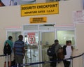 Security Checkpoint at Maurice Bishop International Airport in Grenada Royalty Free Stock Photo