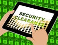 Security Clearance Cybersecurity Safety Pass 3d Illustration