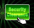 Security Clearance Cybersecurity Safety Pass 2d Illustration