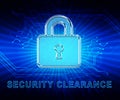 Security Clearance Cybersecurity Safety Pass 2d Illustration