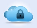 Security cloud computing concept