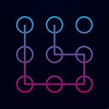 Security code in phone line nolan icon. Simple thin line, outline vector of web icons for ui and ux, website or mobile application