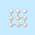 Security code in phone sticker icon. Simple thin line, outline vector of web icons for ui and ux, website or mobile application Royalty Free Stock Photo