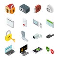 Security Color Icons Set. Vector Royalty Free Stock Photo