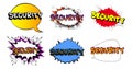 Security. Comic book word text on abstract comics bubble. Royalty Free Stock Photo