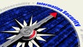 Security compass on datastreams Royalty Free Stock Photo