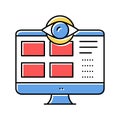 security computer application color icon vector isolated illustration Royalty Free Stock Photo
