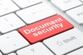 Security concept: Document Security on computer keyboard background