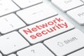 Security concept: Network Security on computer keyboard background Royalty Free Stock Photo