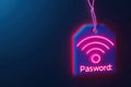 Security concept, Easy wi-fi password. Generative AI Royalty Free Stock Photo