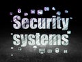 Security concept: Security Systems in grunge dark room