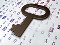 Security concept: Key on Binary Code background Royalty Free Stock Photo