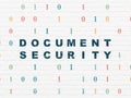 Security concept: Document Security on wall background Royalty Free Stock Photo