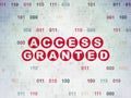 Security concept: Access Granted on Digital Data Paper background Royalty Free Stock Photo