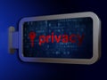 Security concept: Privacy and Key on billboard background Royalty Free Stock Photo