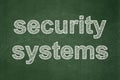 Security concept: Security Systems on chalkboard background