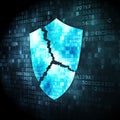 Security concept: shield on digital background Royalty Free Stock Photo