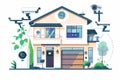 Security concepts integrate camera setups for internet security, employing cameras for home urban tech protection with sensor-enha
