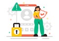 Security Consulting Illustration Featuring Information Technology and Ethical Hackers Conducting Testing, Development