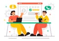Security Consulting Illustration Featuring Information Technology and Ethical Hackers Conducting Testing, Development