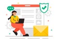 Security Consulting Illustration Featuring Information Technology and Ethical Hackers Conducting Testing, Development
