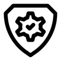 Security Control, Security Configuration, Cyber Security Outline Icon Royalty Free Stock Photo