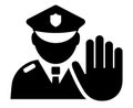 Security control, police vector icon