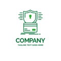 security, credit card, card, hacking, hack Flat Business Logo te