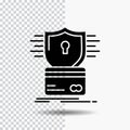 security, credit card, card, hacking, hack Glyph Icon on Transparent Background. Black Icon