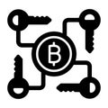 Security cryptocurrency transaction, keys, security, digital signature scheme, fully editable vector icons