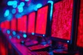 On a security dashboard, red warnings flash when blocked attacks are blocked, repelling hacking attempts.