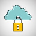 Security data concept cloud information icon